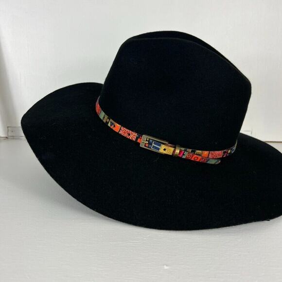 Adora Hat Felted Wool Womens Black Outdoor Hat One Size Boho - Picture 2 of 11